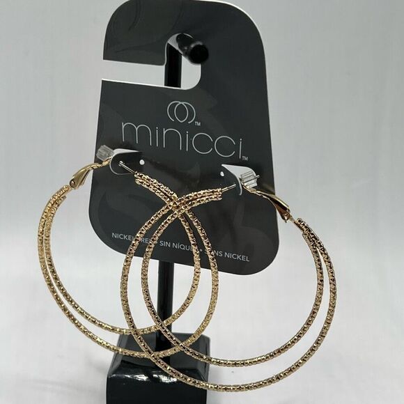 Minicci Gold Earrings $16ea / 3 for $25 - Picture 1 of 7